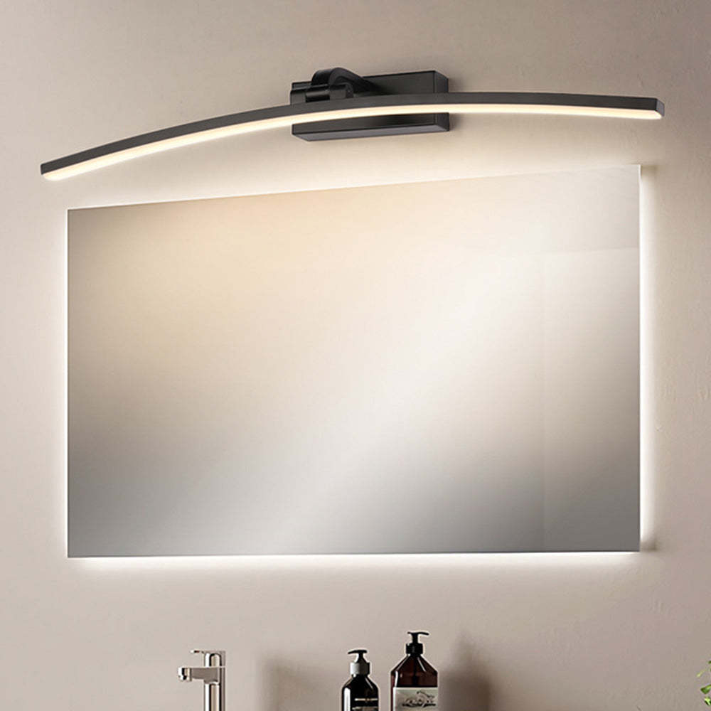 Edge Minimalismo Classico LED Applique Metallo Bianco/Nero Specchio Bagno