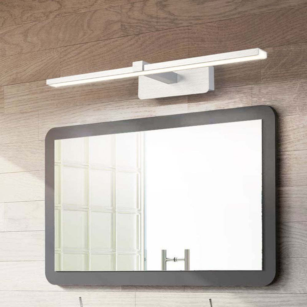 Leigh Minimalismo Rettangolo LED Applique Impermeabile Metallo Bianco Specchio Bagno