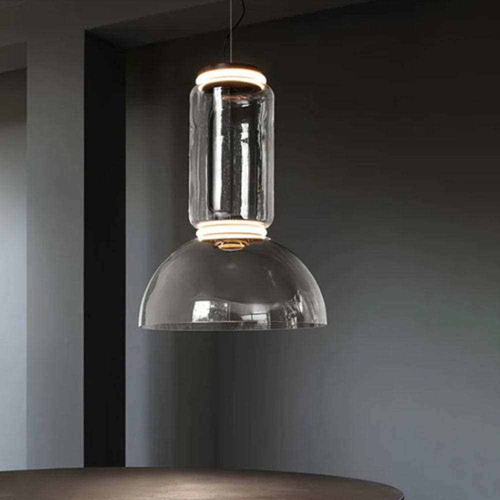 Hailie Minimalista LED Combinazione Lampade a Sospensione Metallo Vetro Nero Soggiorno/Camera da Letto
