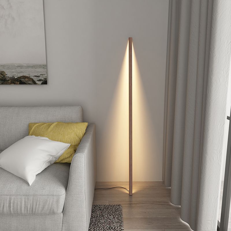 Ozawa Lampade da Terra Minimalista Lineare Legno Naturale Soggiorno