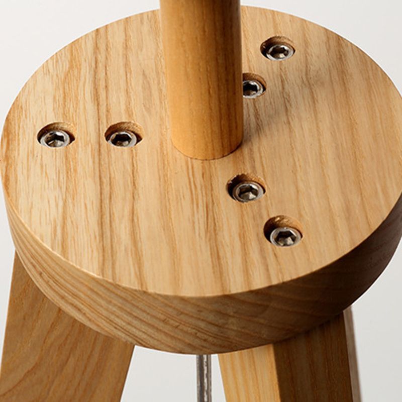 Ozawa Vintage Legno Tessuto Trianglolo Lampade da Terra Soggiorno
