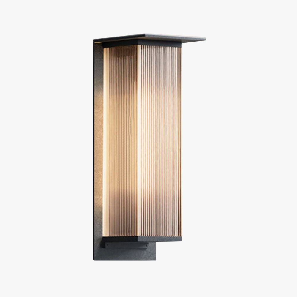 Orr Moderno Rettangolare LED Applique da Esterno Nero Metallo Corridoio/Giardino