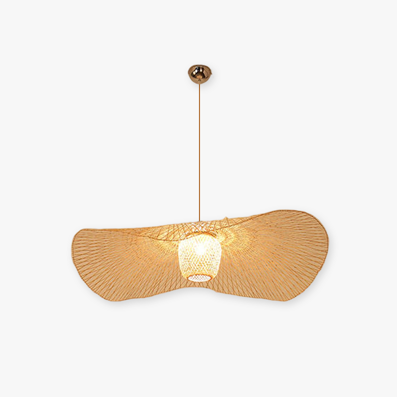 Muto Naturale LED Lampade a Sospensione Rattan Metallo Oro Soggiorno/Camera da Letto/Sala da Pranzo
