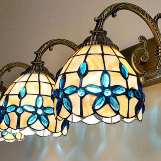Baxter Vintage LED Ottone Lampade da Specchi Metallo Vetro Bagno/Soggiorno/Camera da Letto
