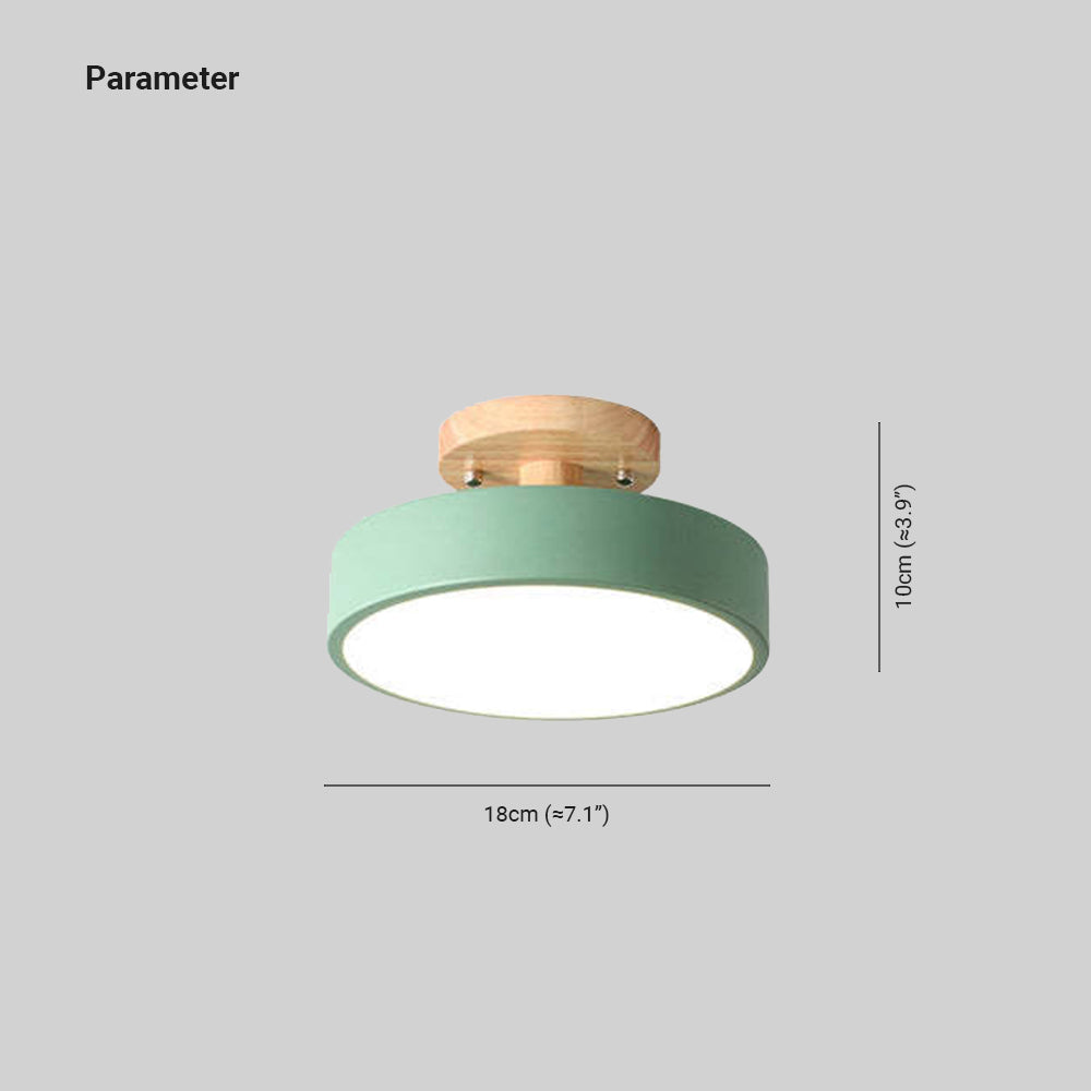 Plafoniera da incasso a LED rotonda Quinn moderna in legno/acrilico