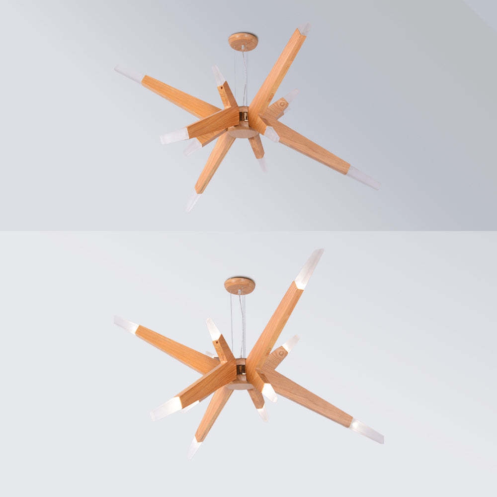 Ozawa Design LED Lampade a Sospensione Naturale Filiale Legno Fatto a Mano Soggiorno/Camera da Letto