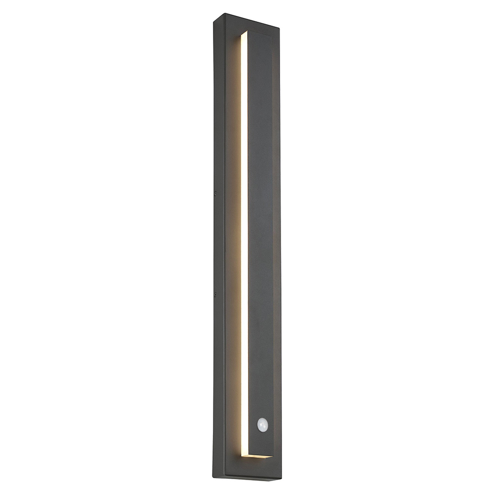 Edge Moderna LED Applique da Esterni Metallo Grigio Scuro/Bronzo Quadrato Corridoio/Giardino