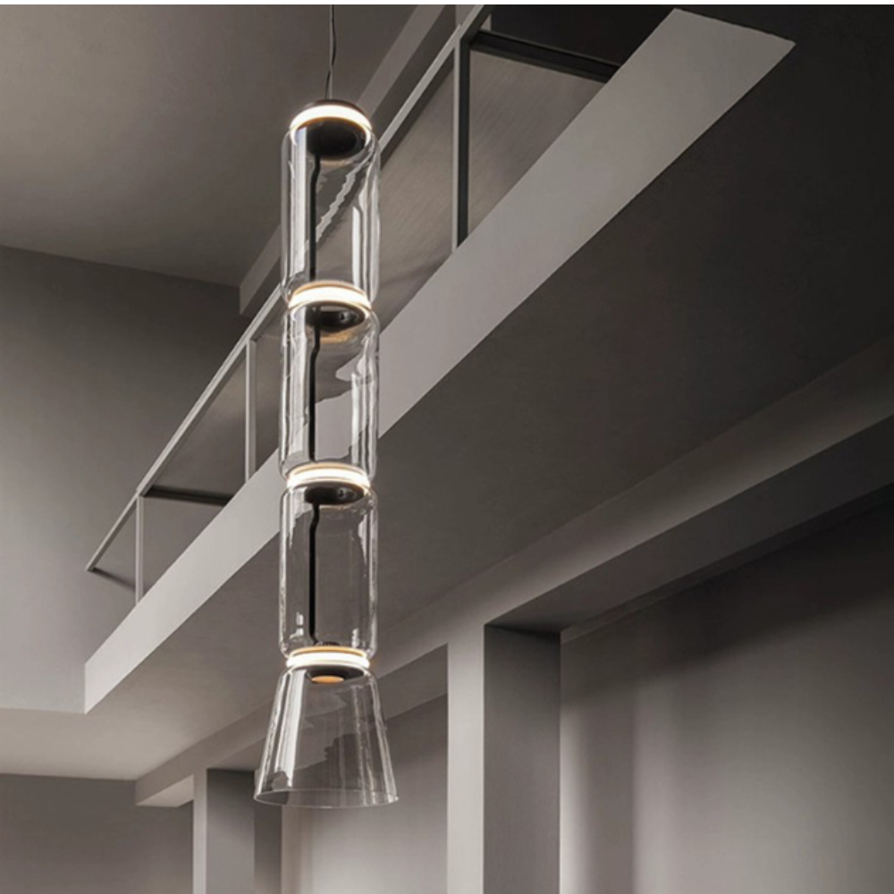 Hailie Minimalista LED Combinazione Lampade a Sospensione Metallo Vetro Nero Soggiorno/Camera da Letto