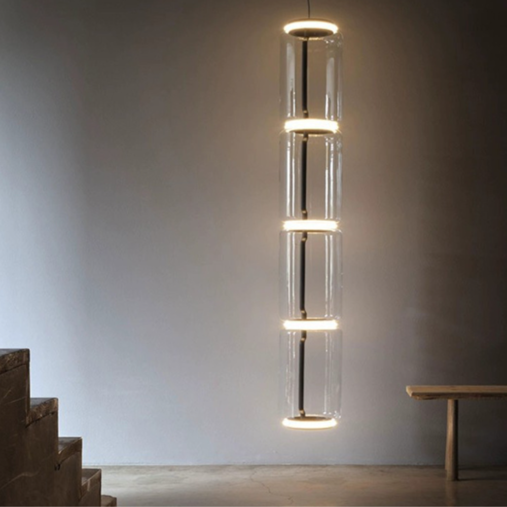 Hailie Minimalista LED Combinazione Lampade a Sospensione Metallo Vetro Nero Soggiorno/Camera da Letto