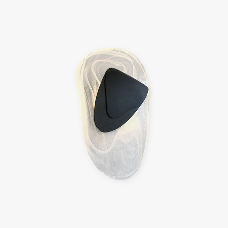 Chan Moderno LED Arte Deco Irregolare Applique Metallo/Acrilico Nero/Oro