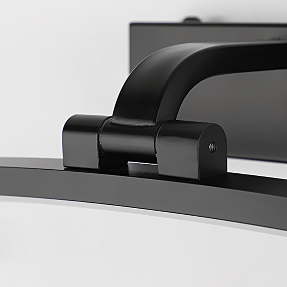 Edge Minimalismo Classico LED Applique Metallo Bianco/Nero Specchio Bagno