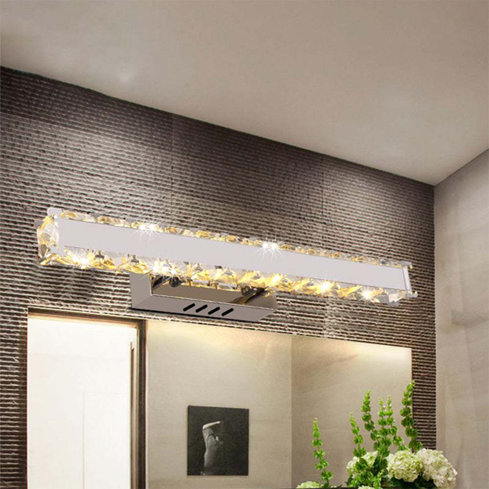 Kristy Moderno Classico LED Applique Metallo Specchio Bagno Oro