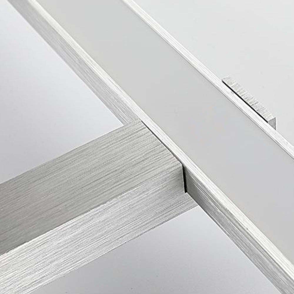Leigh Minimalismo Rettangolo LED Applique Impermeabile Metallo Bianco Specchio Bagno