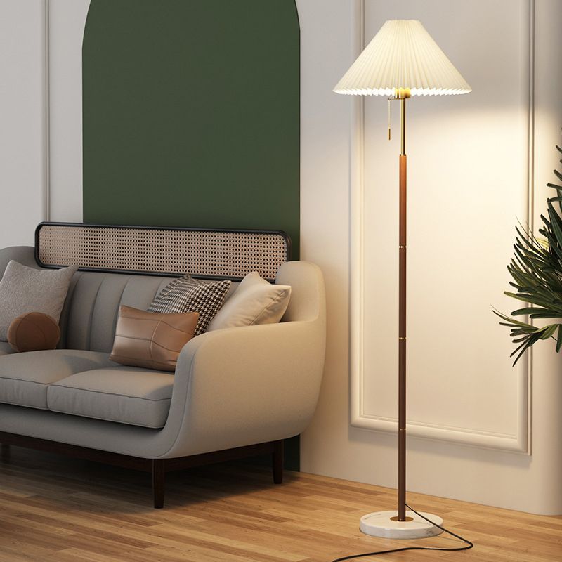 Ozawa Moderno Minimalista Plissettato Lampade da Terra Metallo Marmo