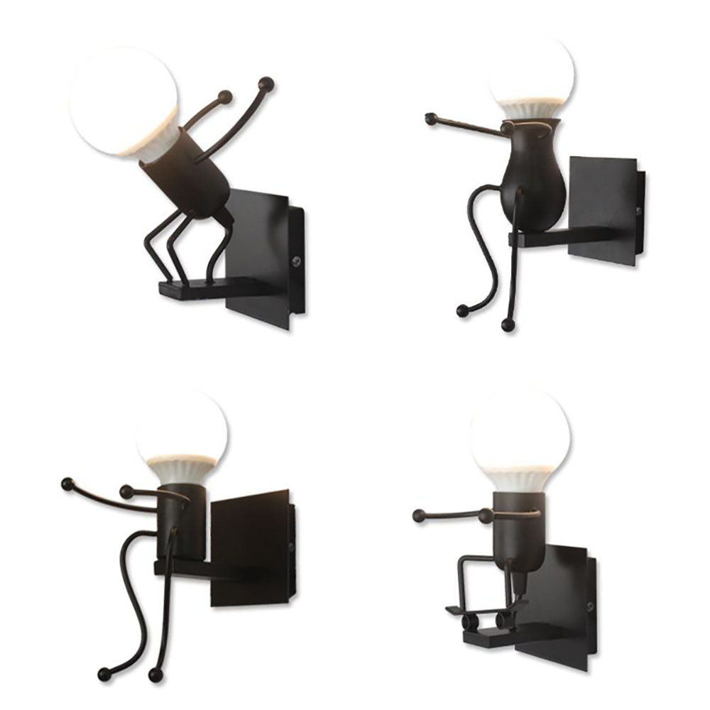 Luxo Moderno Decorativo LED Uomo Applique Metallo Bianco/Nero Camera da letto/Soggiorno/Bagno