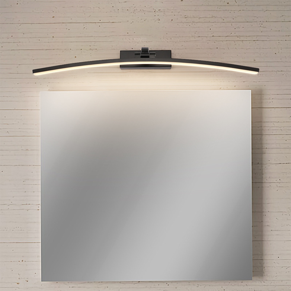 Edge Minimalismo Classico LED Applique Metallo Bianco/Nero Specchio Bagno