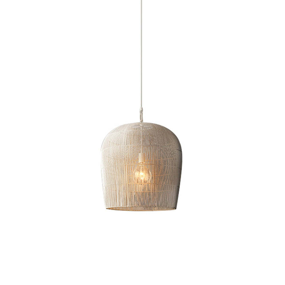 Ritta Moderno LED Lampada a Sospensione Rattan Metallo Nero/Bianco Gabbia Uccelli Soggiorno/Sala da Pranzo