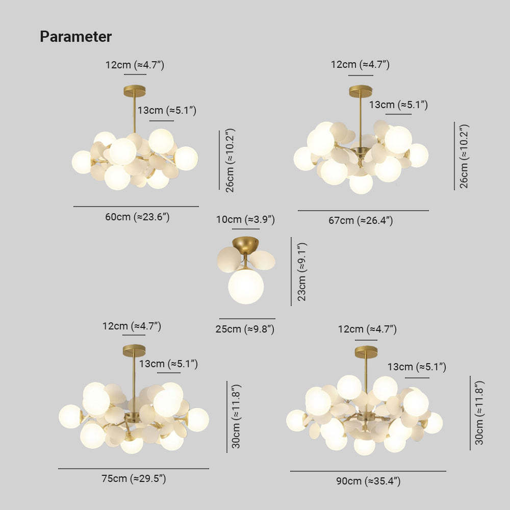 Jevon Moderni Bellissimi Soffitto LED Lampadari Acrilico Vetro Soggiorno/Camera da Letto