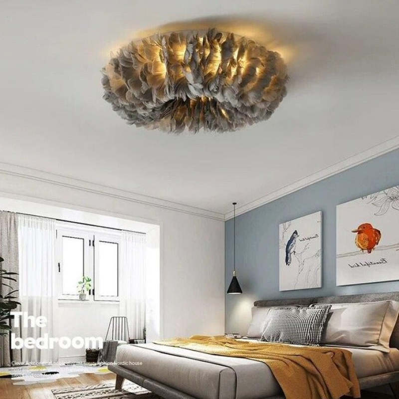 O'Moore Plafoniera Piuma Camera da Letto Moderna