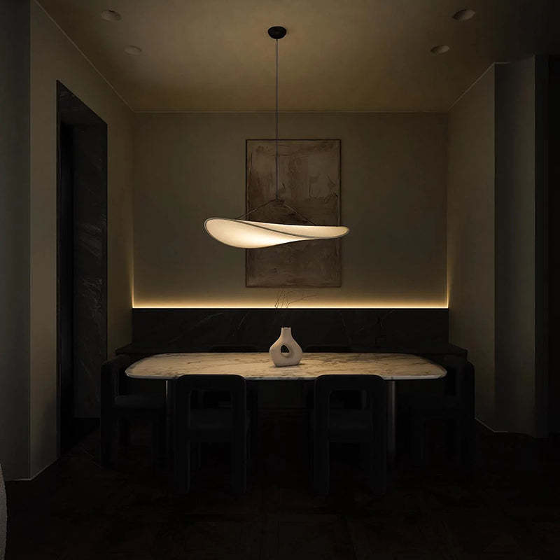 Renée Lampada a Sospensione Metallo/ Seta Bianco Soggiorno/Sala/Galleria d'Arte Vintage Arte Deco