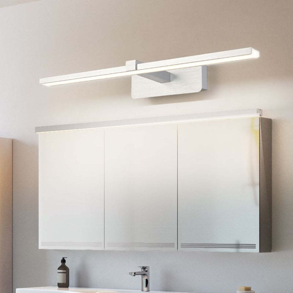 Leigh Minimalismo Rettangolo LED Applique Impermeabile Metallo Bianco Specchio Bagno