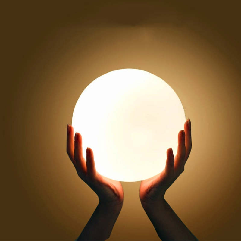 Elif Design LED Luce da Esterno Lampada da Terra Impermeabile Bianco Sfera Acrilico
