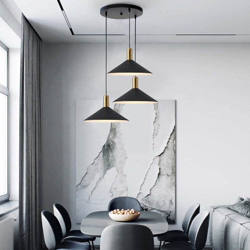 Carins Vintage LED Lampada a Sospensione Metallo/Acrilico Bianco\Nero\Oro Soggiorno/Camera da Letto