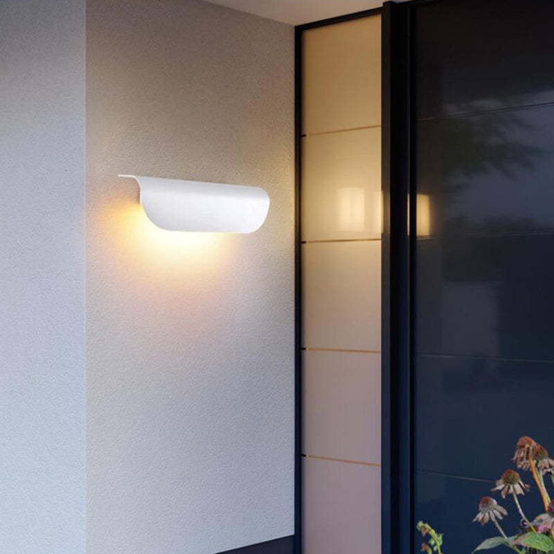 Orr Moderne LED Lampade da Esterno Nera/Bianca Curvo Impermeabile