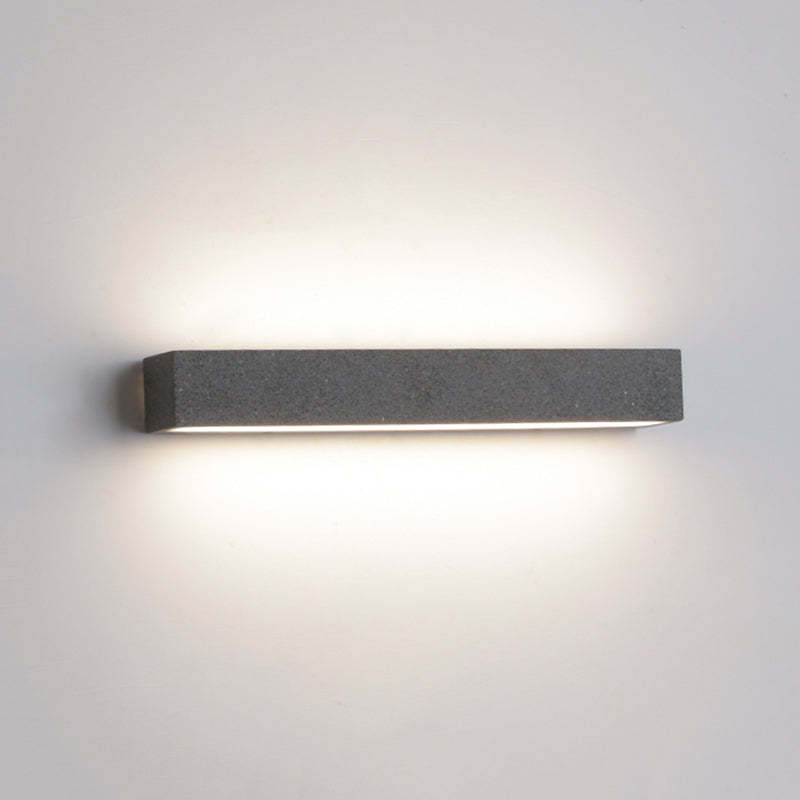 Edge Semplice Rettangolare LED Applique da Esterni Nero/Bianco Metallo Acrilico Giardino