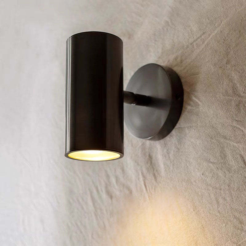 Freja Moden LED Minimalismo Applique Cilindrica Metallo Oro/Nero Soggiorno/Camera da Letto