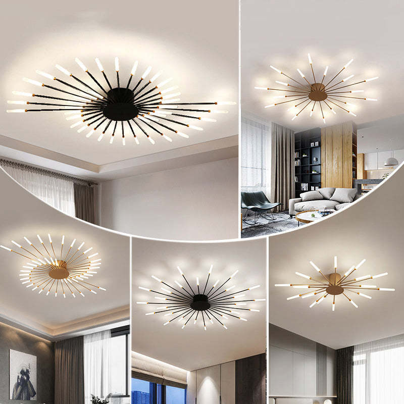 Lowry Moderni LED Montaggio Incasso Plafoniere Fuochi Artificiali Nere/Ore Soggiorno/Camera da Letto