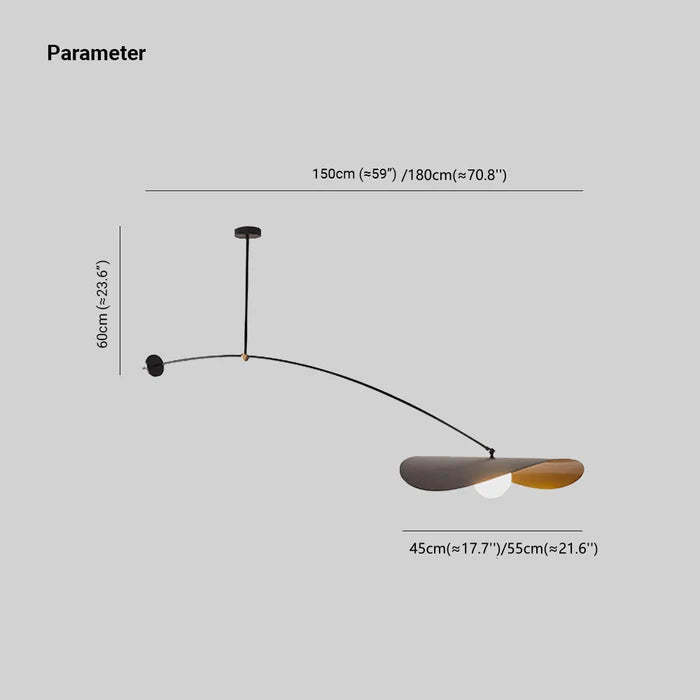 Carins Minimalista LED Lampada a Sospensione Metallo Nero/Oro Lotus Foglia Soggiorno/Camera da Letto