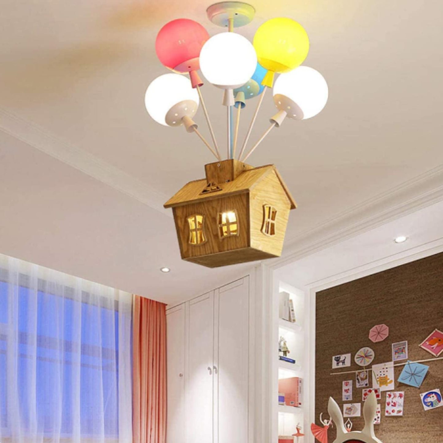 Fateh Moderno Metallo/Acrilico/Legno Plafoniera Multicolore Camera da letto/Soggiorno
