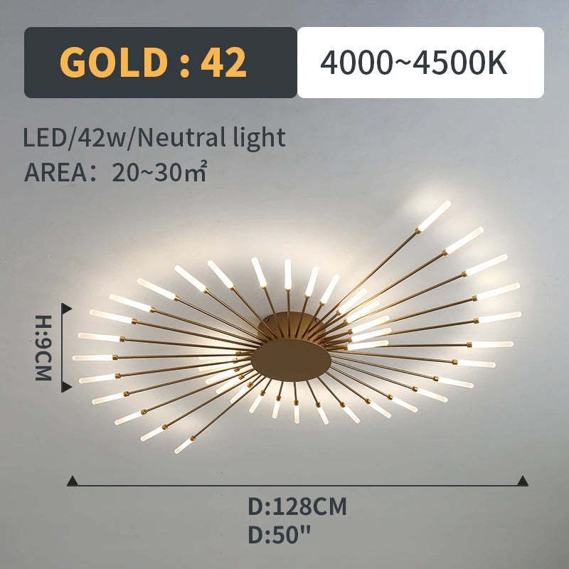 Lowry Moderni LED Montaggio Incasso Plafoniere Fuochi Artificiali Nere/Ore Soggiorno/Camera da Letto