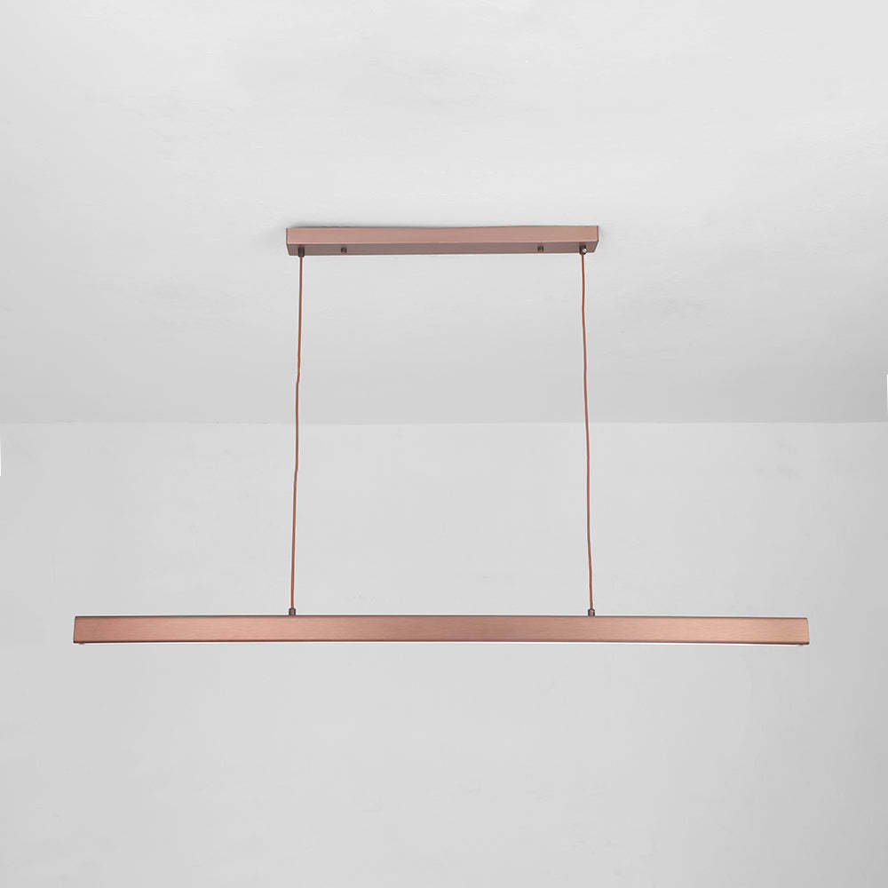 Edge Moderna LED Lampada a Sospensione Metallo Nero/Marrone Lineare