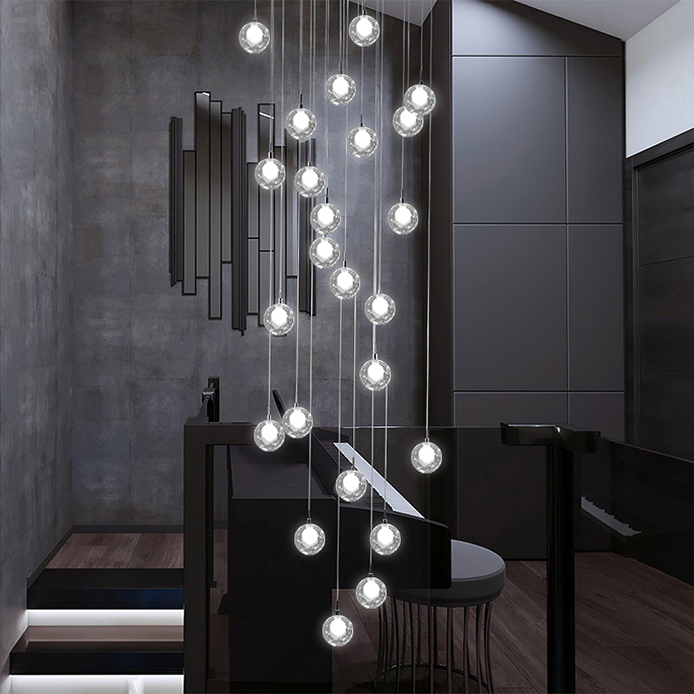 Alana Multi-teste Globo Cluster Chandelier Vetro Sala da Pranzo Soggiorno