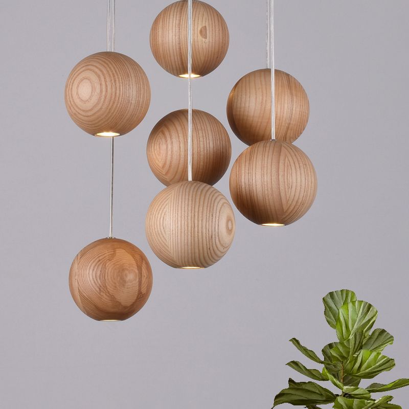 Ozawa Legno Log Globo Minimalista Lampade a Sospensione