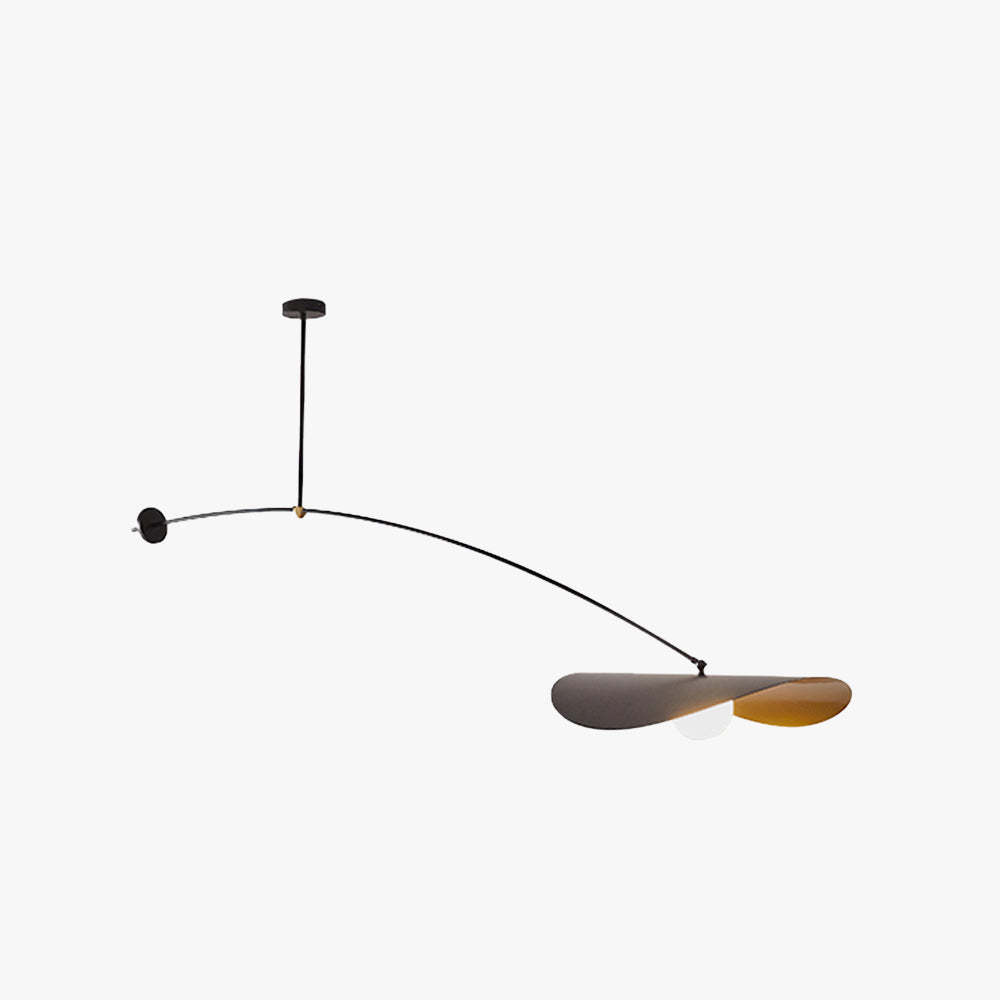 Carins Minimalista LED Lampada a Sospensione Metallo Nero/Oro Lotus Foglia Soggiorno/Camera da Letto