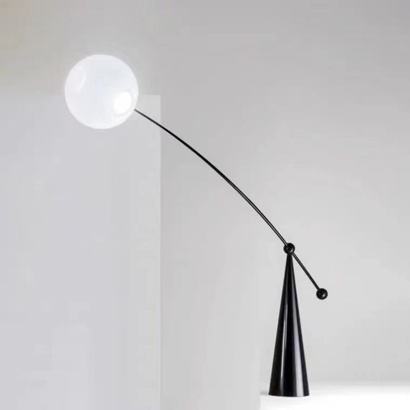 Valentina Moderne Design LED Lampade da Terra Bolla Arco Smerigliato Vetro Soggiorno