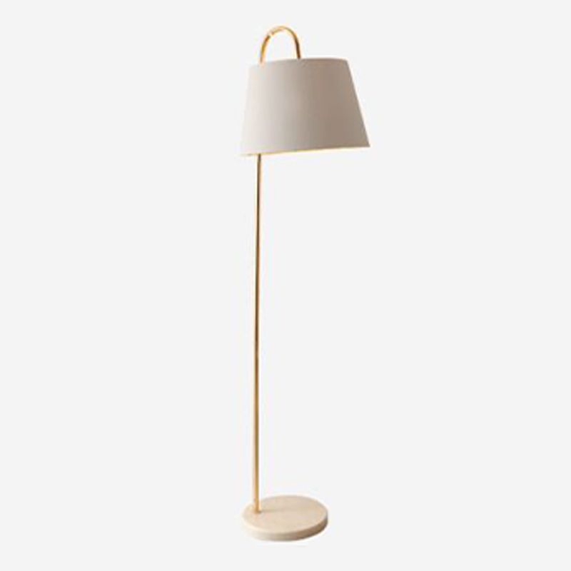 Eryn Moderne LED Lampade da Terra Semplice  Metallo/Tessuto Nero/Bianco