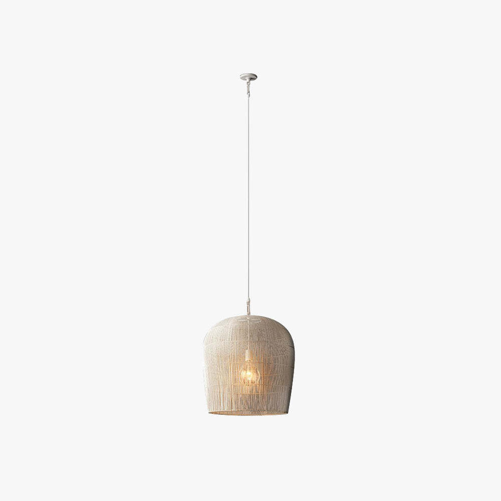 Ritta Moderno LED Lampada a Sospensione Rattan Metallo Nero/Bianco Gabbia Uccelli Soggiorno/Sala da Pranzo