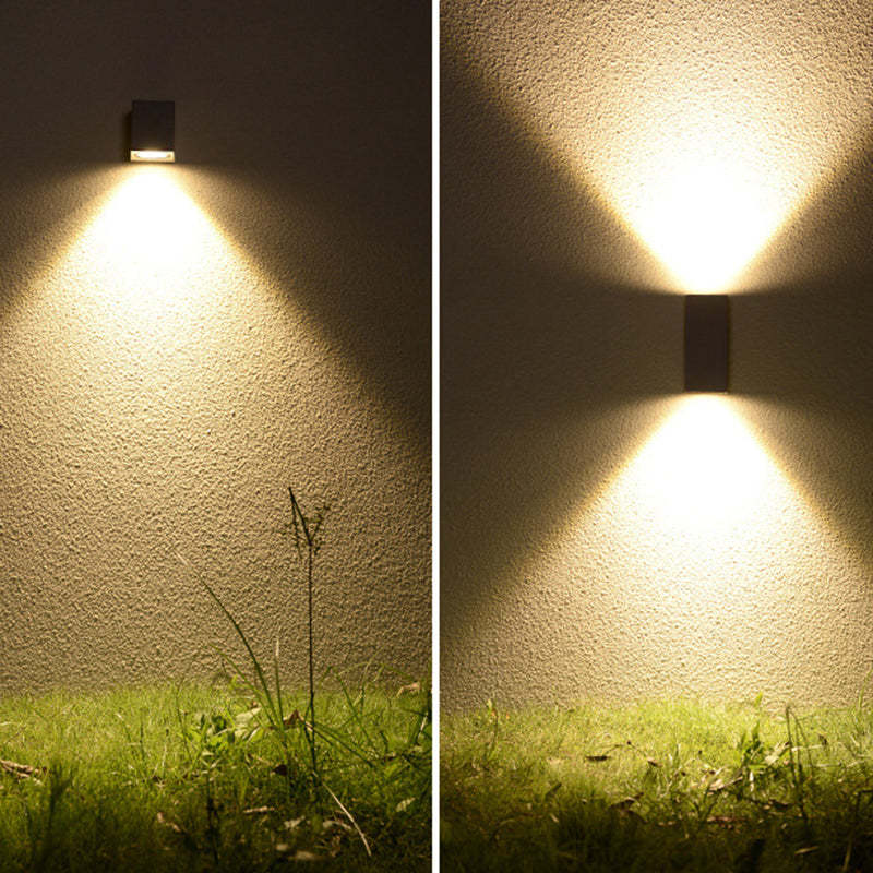 Orr Moderne LED Lampade da Esterno Metallo Nero Quadrato Minimalista