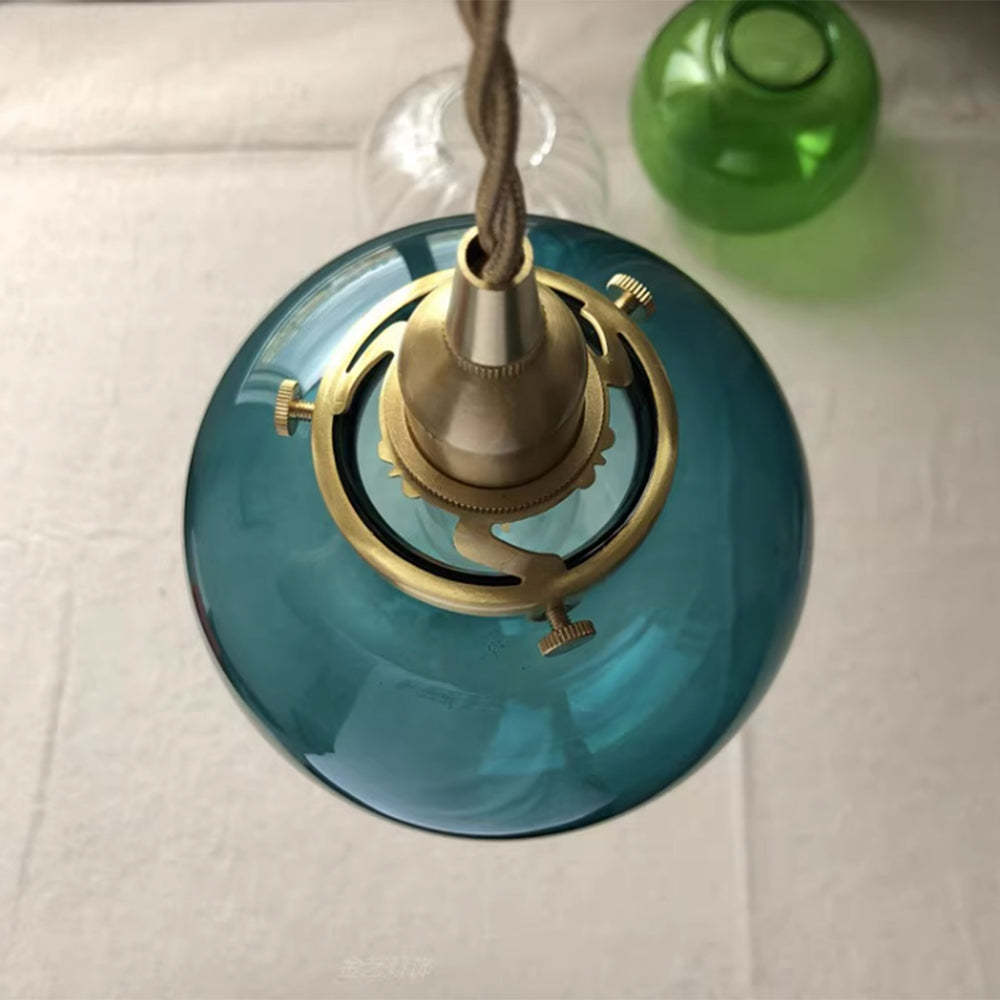 Hailie Retro Oval Vetro Metallo Lampade a Sospensione