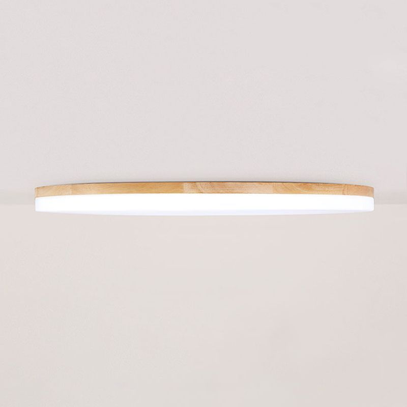 Ozawa Minimalista LED Plafoniere Legno Acrilico Bianco Rotondo Soggiorno/Camera da Letto