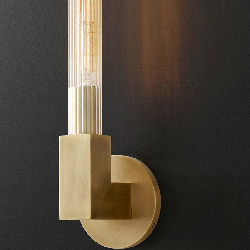 Quinn Nordico Metallo Vetro Applique Ristorante Camera da Letto