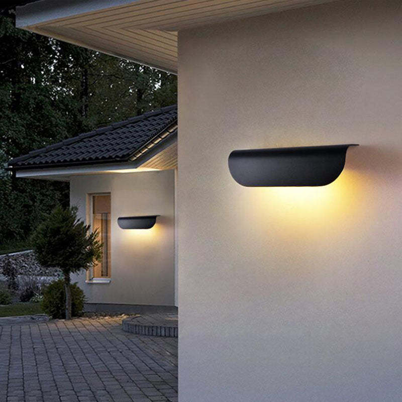 Orr Moderne LED Lampade da Esterno Nera/Bianca Curvo Impermeabile