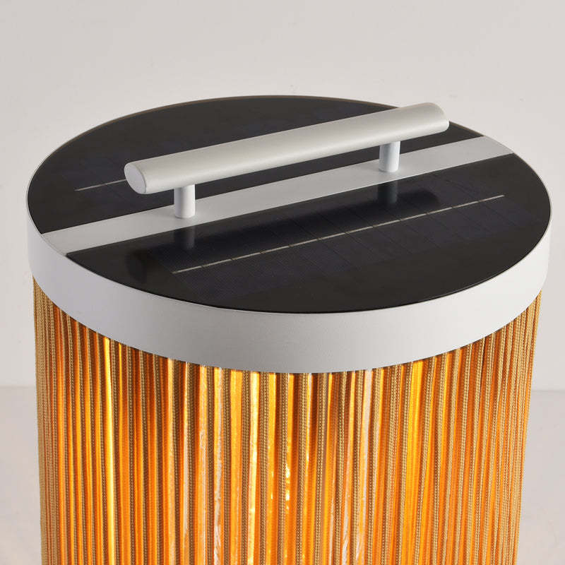 Ritta Lampade da Esterno Metallo Rattan Retro Cavo/Solare/USB Giardino