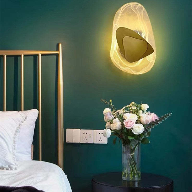 Chan Moderno LED Arte Deco Irregolare Applique Metallo/Acrilico Nero/Oro