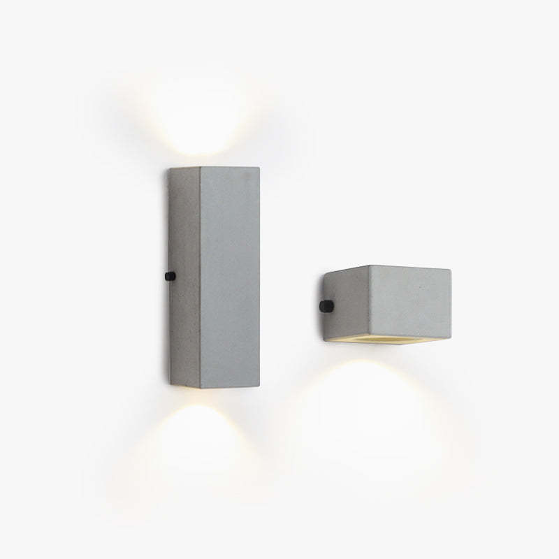 Orr Moderne LED Lampade da Esterno Cemento Bianco Quadrato Minimalista