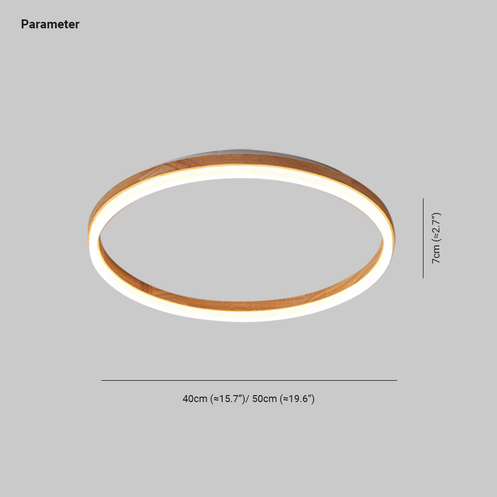 Ozawa Moderne LED Plafoniere Legno/Acrilico Rotonda Dimmerabile